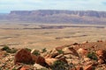 Vermillion Cliffs National Monument and Marble Canyon from Antelope Pass near Page, Southwest Desert, Arizona, USA Royalty Free Stock Photo