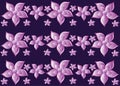 Page of beautiful violets for printing wrapping paper or fabric.