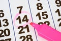 Page of the calendar Royalty Free Stock Photo