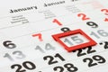 Page of calendar showing date of today Royalty Free Stock Photo