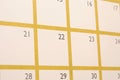 Page of calendar Royalty Free Stock Photo