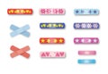 Page of colorful kids' bandages