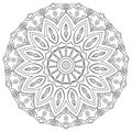 Page coloring mandala. Circular geometric