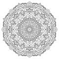 Page coloring mandala. Circular geometric ornament