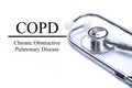 Page with COPD Chronic obstructive pulmonary disease on the ta