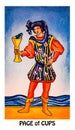 Page of Cups Tarot Card Happy Warm Sweet Caring and Tender