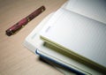 Page diary and fountain pen closeup Royalty Free Stock Photo