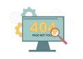 404 page error. Page not found. Site maintenance error Royalty Free Stock Photo