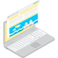 Page error website fail 3d laptop computer icon