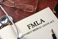 Page with FMLA family medical leave act. Royalty Free Stock Photo