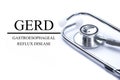 Page with GERD Gastroesophageal Reflux Disease on the table wi