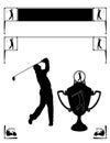 Page Header Frame Corners Silhouette Isolation Golf Royalty Free Stock Photo