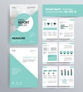 Page layout for company profile, annual report, brochure, and flyer layout template. Royalty Free Stock Photo