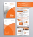 Page layout for company profile, annual report, and brochure template. Royalty Free Stock Photo