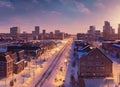 Page neighborhood in Minneapolis, Minnesota USA. Royalty Free Stock Photo