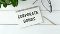 Page of newspaper with words government bonds. Trading concept Royalty Free Stock Photo