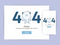 Page not found 404 design concept template.