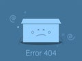 Page not Found 404 with Character Box Royalty Free Stock Photo
