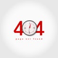 404 Page not Found Design Template. 404 Error Page Concept. Link to Non-Existing Domain. Vector Illustration