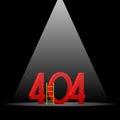 404 Page not Found Design Template. 404 Error Page Concept. Link to Non-Existing Domain. Vector Illustration