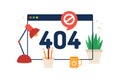 Page not found 404 design. Vector illustration 404 error web page concept. minimal cartoon flat style