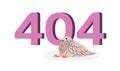 404 page not found error, funny creative humor design, access failure, technical loading problem. Website mistake