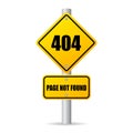 Page not found 404 error sign Royalty Free Stock Photo