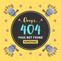 Page not found, 404 error Vector illustration