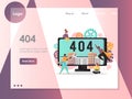 404 page not found error vector website landing page template Royalty Free Stock Photo