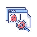 Page not found RGB color icon Royalty Free Stock Photo