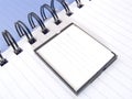 Page of a notebook with compactflash for storage of the information on the camera. Royalty Free Stock Photo