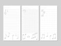 Page for notes with musical elements