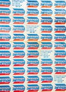 Page of old air mail stamps Royalty Free Stock Photo