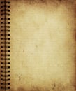 Page from old grunge notebook Royalty Free Stock Photo