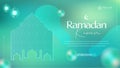 Ramadan Kareem Background Template Design Beauty Green