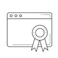 Page ranking line icon.