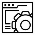 Page setting icon, outline style