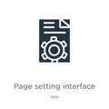 Page setting interface symbol icon vector. Trendy flat page setting interface symbol icon from web collection isolated on white