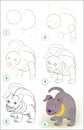 Page shows how to learn step by step to draw a cute little puppy. Developing children skills for drawing and coloring.