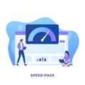 Page speed illustration vector concept