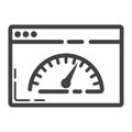 Page Speed line icon, seo and development