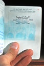 Page Syrian passport Royalty Free Stock Photo