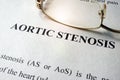 Page with title aortic stenosis and glasses.