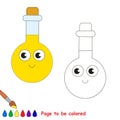 Page to be colored, simple education game for kids.