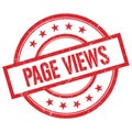 PAGE VIEWS text written on red vintage round stamp