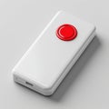 pager, beeper mockup on white background, red button Royalty Free Stock Photo