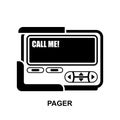 Pager icon. The old telecommunication technology