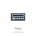 Pager icon vector. Trendy flat pager icon from communication collection isolated on white background. Vector illustration can be