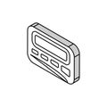 pager retro device isometric icon vector illustration