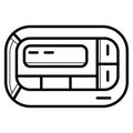 Pager Vector Flat Icon Royalty Free Stock Photo